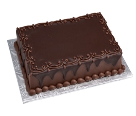 35 Kişilik Çikolatalı Yaş Pasta - Kare Dikdörtgen Tasarım